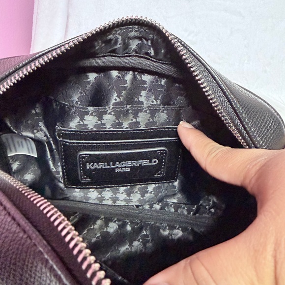 🔊‼️Karl Lagerfeld Black Bag with Cat and Sunglasses Motif - Picture 4 of 7